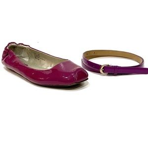 JCREW Skinny Belt & Ballet Flats Size 6
